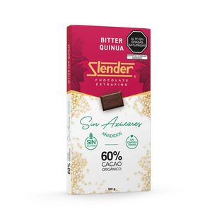 Slender Chocolate Bitter Quinua sin Azúcar 40% Cacao - Tableta 100 g