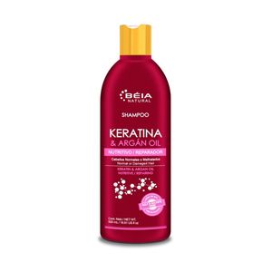 Beia Natural Keratina y Aceite de Argán Shampoo - Frasco 500 ml