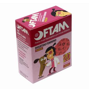 Oftam Parche Ocular Infantil Diseño Rosa - Caja 20 und