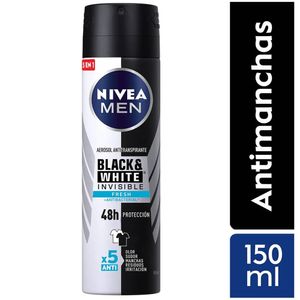 Nivea Men Black & White Fresh Aerosol Antitranspirante - Frasco 150 ml