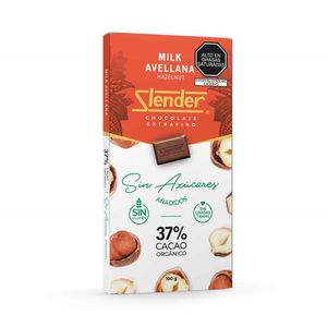 Slender Chocolate Milk Avellana  sin Azúcar 38% Cacao - Tableta 100 g