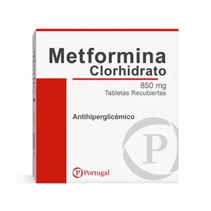 Metformina Clorhidrato 850 mg PT Tabletas - Blíster 10 und