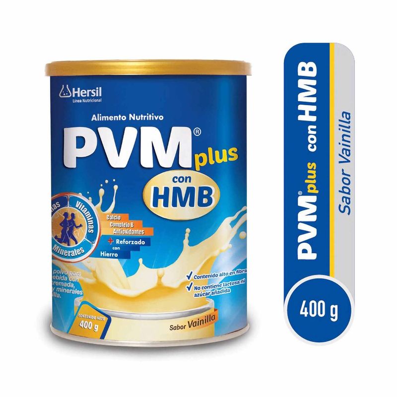 PVM-Plus-con-HMB-en-Polvo-Sabor-Vainilla---Lata-400-g