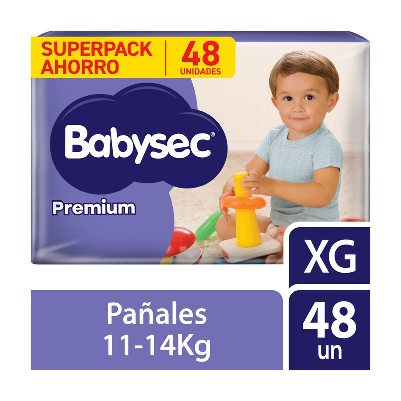 Babysec-Premium-Pañales-para-Bebe-Talla-XG---Bolsa-48-und