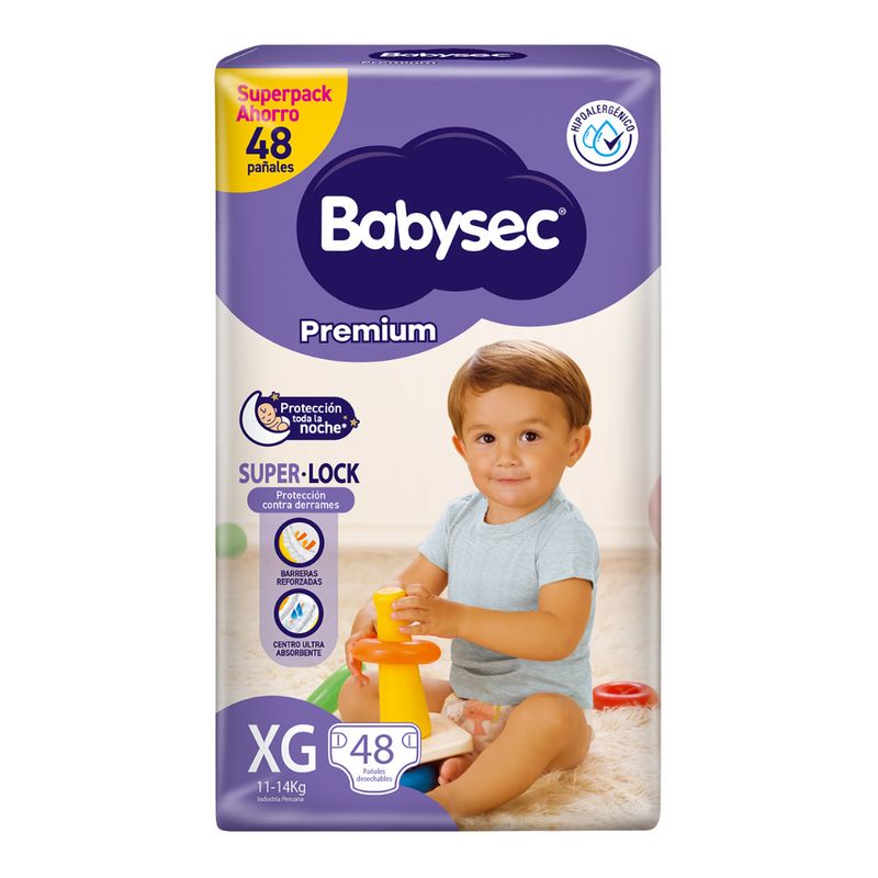 Babysec-Premium-Pañales-para-Bebe-Talla-XG---Bolsa-48-und