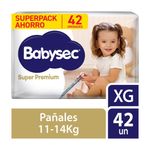 Babysec-Super-Premium-Pañales-para-Bebe-Talla-XG---Bolsa-42-und