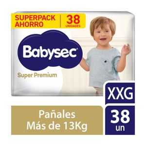 Babysec Super Premium Pañales para Bebé Talla XXG - Bolsa 38 und