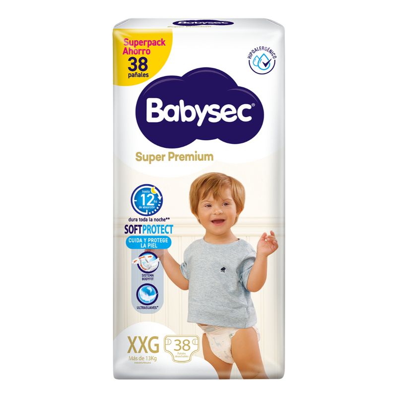 Babysec-Super-Premium-Pañales-para-Bebe-Talla-XXG---Bolsa-38-und