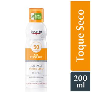 Eucerin Sun Oil Control FPS50 Protector Solar Corporal en Spray - Frasco 200 ml