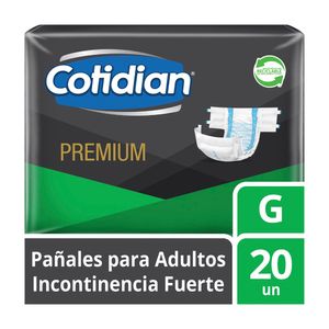 Cotidian Premium Pañales para Adulto Talla G - Bolsa 20 und