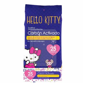 Hello Kitty Toallitas Desmaquillantes Carbón Activado - Bolsa 25 und