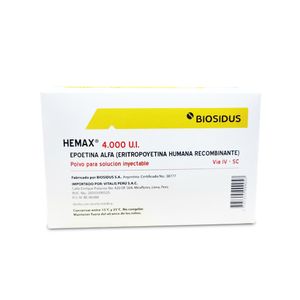 Hemax 4000 ui Polvo para Solución Inyectable Vial + Diluyente - Kit 1 und