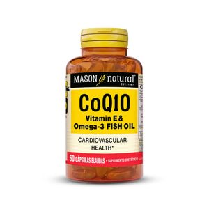 Mason CoQ10 Vitamina E & Omega 3 Fish Oil Cápsulas - Frasco 60 und