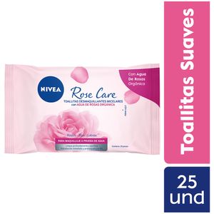 Nivea Rose Care Toallitas Desmaquillantes - Caja 25 und