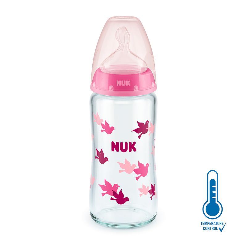 NUK-First-Choice-0-a-6-Meses-Biberon-de-Vidrio-Modelo-Niña---Frasco-240-ml