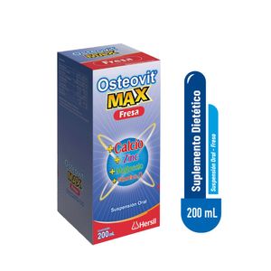 Osteovit Max Suspensión Oral Sabor Fresa - Frasco 180 ml