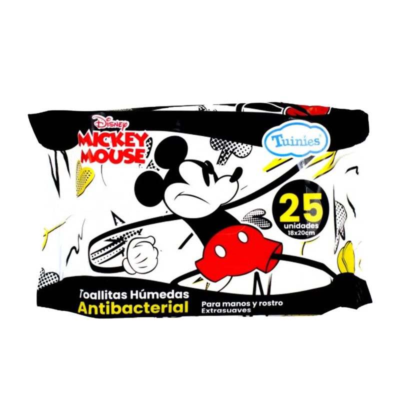 Tuinies-Mickey-Mouse-Toallitas-Humedas-Diseño-Aleatorio---Bolsa-25-und