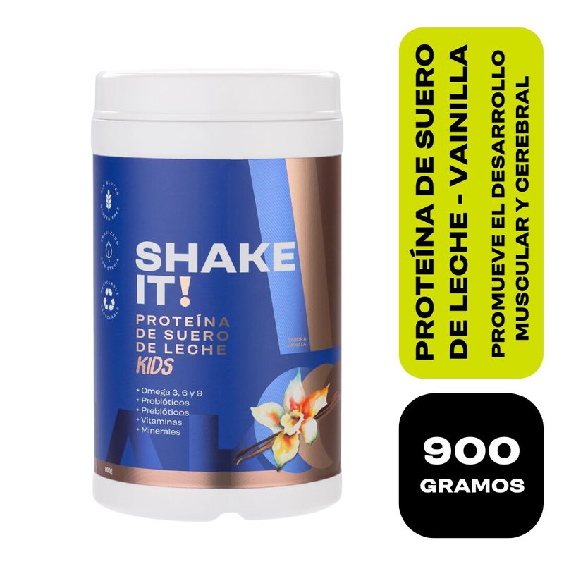 Shake-It--Proteina-de-Suero-de-Leche-Kids-Sabor-Vainilla---Frasco-900-g