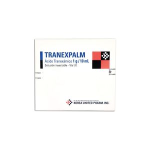 Tranexpalm 1 g/10 ml Solución Inyectable por Unidad - Una Ampolla 10 ml