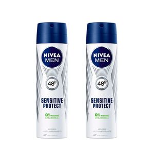 Pack x 2 Nivea Men Sensitive Protect Aerosol 150 ml c/u - Pack 2 und