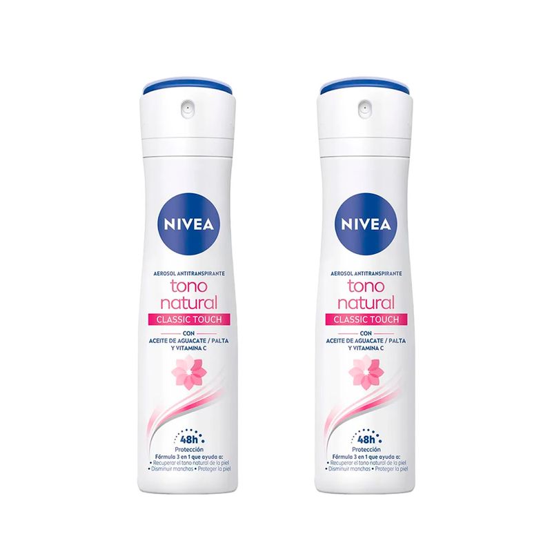 Pack-x-2-Nivea-Tono-Natural-Classic-Aerosol-150-ml-c-u---Pack-2-und