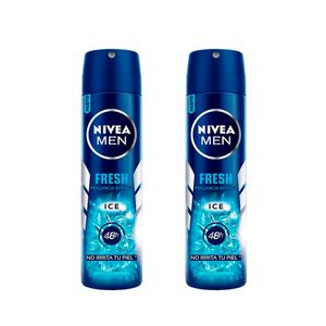 Pack x 2 Nivea Men Fresh Ice Aerosol 150 ml c/u - Pack 2 und