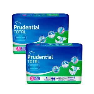 Pack x 2 Prudential Total Pañales para Adulto Talla G 20 und c/u - Pack 2 und