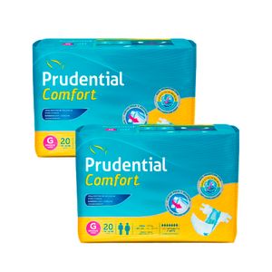 Pack x 2 Prudential Comfort Pañales para Adulto Talla G 20 und c/u - Pack 2 und