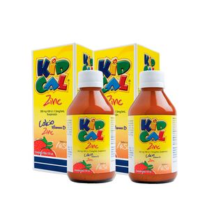 2x1 Kidcal Suspensión Oral Sabor Fresa 180 ml c/u