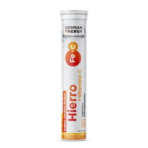 German Energy Hierro + Vitamina C Tabletas Efervescentes - Tubo 20 und