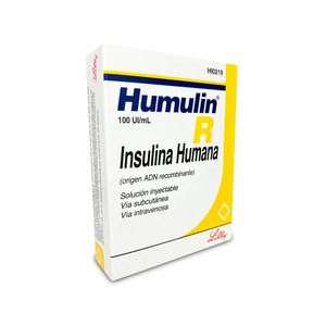 Humulin R 100 ui/ml Solución Inyectable Prellenada por Unidad - Un Cartucho 3 ml