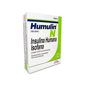 Humulin NPH 100 ui/ml Solución Inyectable por Unidad - Un Cartucho 3 ml