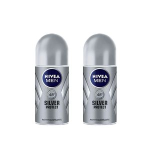 Pack x 2 Nivea Men Silver Protect Roll On 50 ml c/u