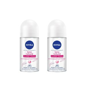 Pack x 2 Nivea Tono Natural Classic Roll On 50 ml c/u