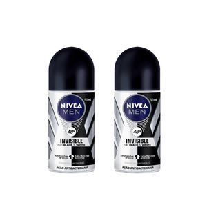 Pack x 2 Nivea Men Black & White Invisible Roll On 50 ml c/u