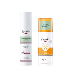 Pack Eucerin DermoPure Triple Effect Serum 40 ml + Protector Solar Oil Control 50 ml