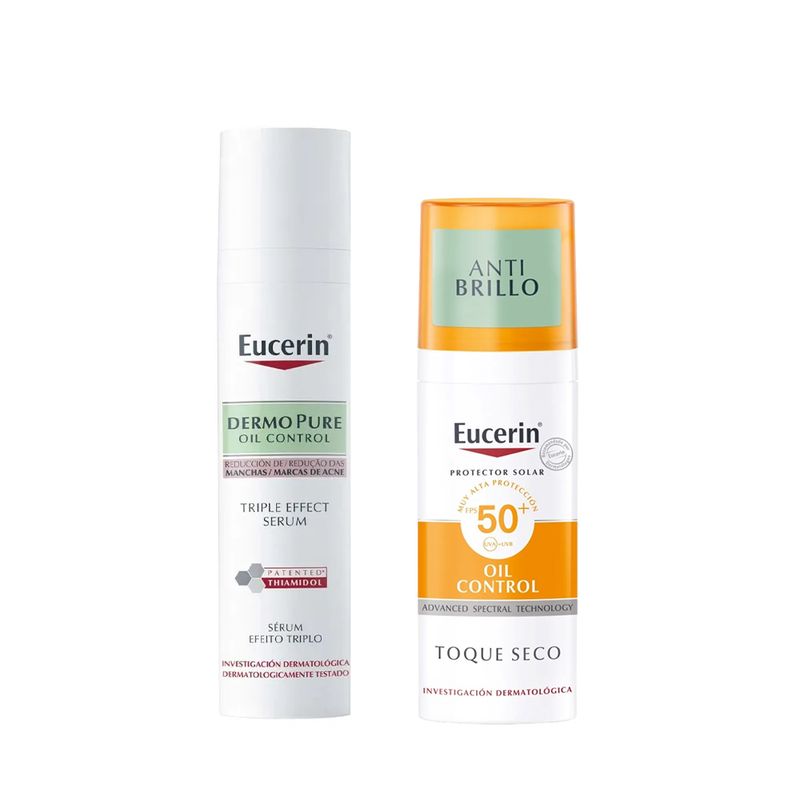 Pack-Eucerin-DermoPure-Triple-Effect-Serum-40-ml---Protector-Solar-Oil-Control-50-ml