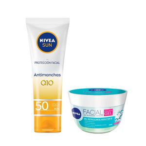 Pack Nivea Sun Q10 Protector Solar 50 ml + Hyaluron Gel 100 ml