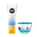 Pack-Nivea-Sun-Control-Brillo-Protector-Solar-Con-Color-50-ml---Hyaluron-Gel-100-ml