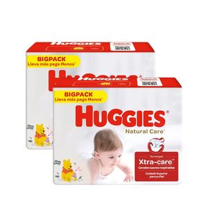 Pack x 2 Huggies Natural Care Pañales para Bebé Talla G 66 und c/u