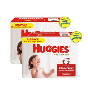 Pack x 2 Huggies Natural Care Pañales para Bebé Talla XXXG 54 und c/u