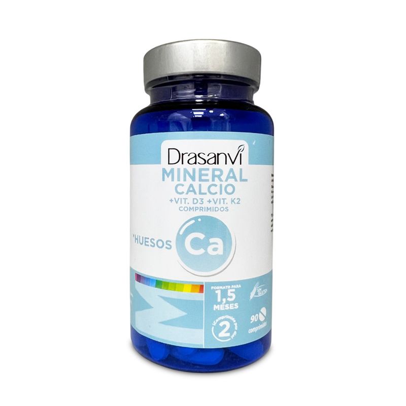 Drasanvi-Mineral-Calcio-Vitamina-D3---Vitamina-K2-Comprimidos---Frasco-90-und