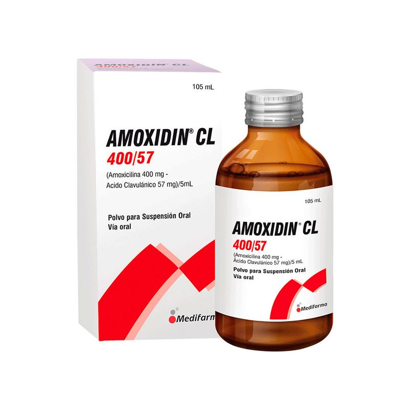 Amoxidin-CL-400-mg---57-mg-5-ml-Polvo-para-Suspension-Oral---Frasco-105-ml