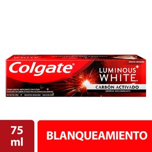 Colgate Luminous White Carbón Activado Crema Dental - Tubo 75 ml