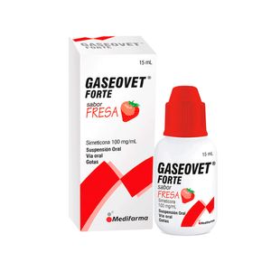 Gaseovet Forte 100 mg/ml Suspensión Gotas Sabor Fresa - Frasco 15 ml