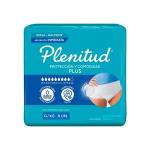 Plenitud Protect Plus Ropa Interior Desechable Adultos Talla G/XG - Bolsa 8 und