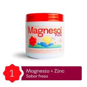 Magnesol Kids Sabor Fresa Mezcla en Polvo - Pote 150 g