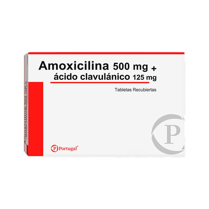 Amoxicilina-500-mg---Acido-Clavulanico-125-mg-PT-Tabletas-Recubiertas---Caja-10-und