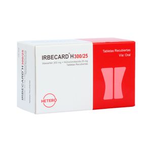 Irbecard H 300 mg + 25 mg Tabletas Recubiertas - Caja 30 und