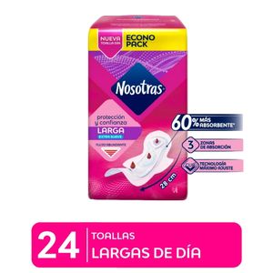 Nosotras Largas Extra Suave Toallas Higiénicas - Bolsa 24 und
